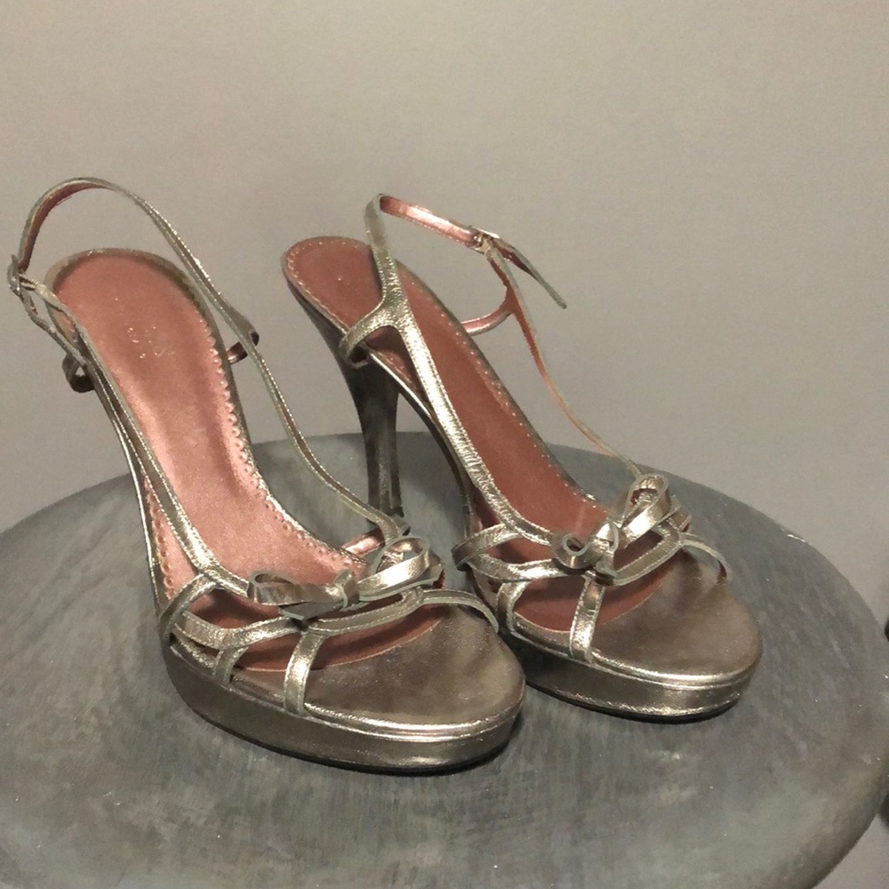 Guess Rose Gold metallic high heel sandals